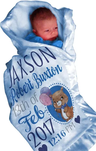 Miniatura 5 de Cobijas de forro polar personalizadas para bebé, con nombre de bebé, regalos especiales para recién nacido, habitación del bebé, bautizo.