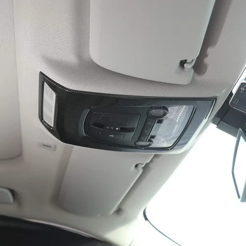 Miniatura 4 de YIWANG Pegatinas de marco de luz de lectura frontal interior ABS estilo fibra de carbono para BMW X3 F25 2011-2017, X4 F26 2014-2017,5 Series F10