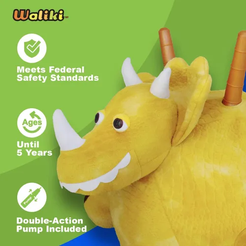 Miniatura 2 de WALIKI Hopper Ball - Juguete de dinosaurio para niños de 3 a 5 años Dino Ride-On Hippity Hop Juguete de salto para interiores y exteriores