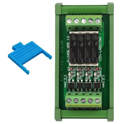 Miniatura 3 de Montaje en carril DIN AC/DC 5V 12V 24V SPST-NO 5Amp módulo de relé de potencia (CA/CC 5V, 16 canales)