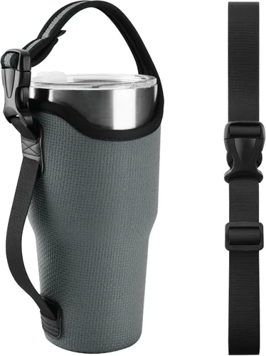 Miniatura 8 de Beautyflier Bolsa de neopreno 3 en 1 compatible con vaso de acero inoxidable YETI Rambler/Stanley IceFlow de 30 onzas, portavasos aislado