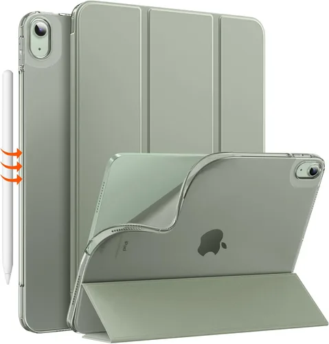 Miniatura 16 de MoKo para iPad Air de 11 pulgadas, funda para iPad Air de 7ª/6ª generación M3/M2 2025/2024, iPad Air de 5ª/4ª generación de 10.9" 2022/2020, Rojo