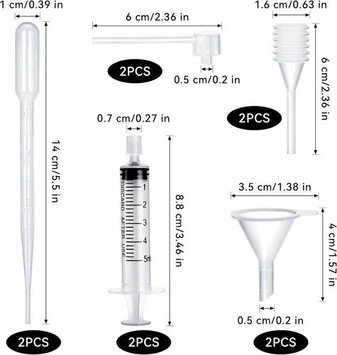 Miniatura 2 de 10 piezas de kit de herramientas de recarga de perfume, herramientas de transferencia de dispensador de perfume de plástico, juego de herramientas