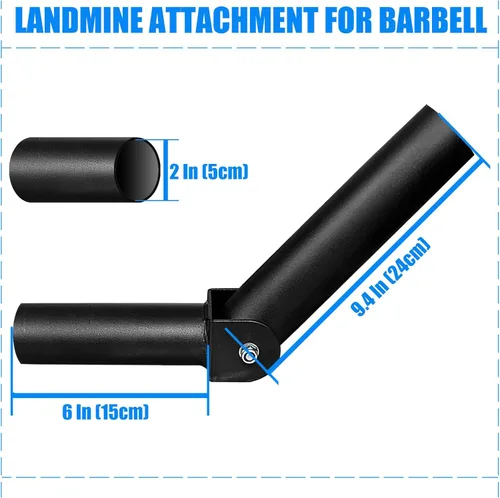Miniatura 2 de BLUSLM Accesorios para minas terrestres con plataforma en T para rack de sentadillas o montaje en pared, se adapta a pesas de 2 pulgadas