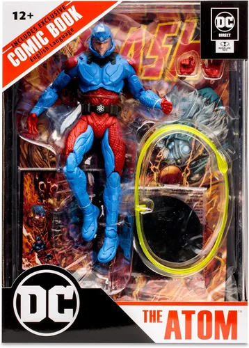 Miniatura 10 de McFarlane Toys - Figura DC Direct 7IN con cómic - The Flash WV2 - El átomo (Ryan Choi)