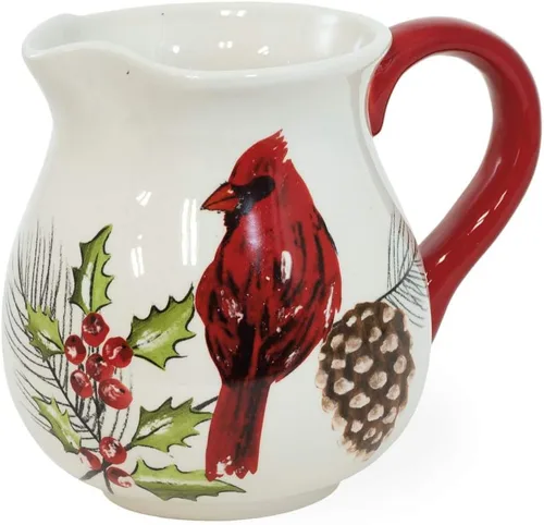 Miniatura 4 de Boston International Jarra de cerámica para bebidas, 5.5 tazas, pájaro en abedul