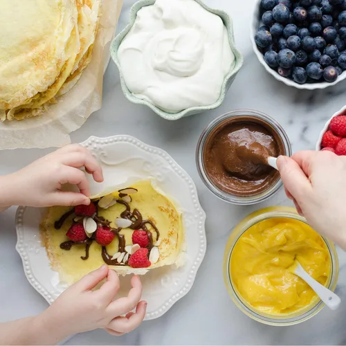 Miniatura 6 de Health and Home Máquina eléctrica de crepé – Sartén para crepes de 10 pulgadas, plancha de crepé, máquina antiadherente para panqueques – Fácil