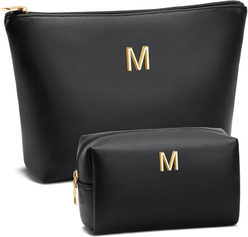 Miniatura 59 de Regalos para mujeres Juego de bolsa de maquillaje inicial para niñas, regalos personalizados para dama de honor, amiga, graduación, profesora