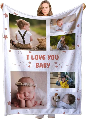 Miniatura 25 de Manta personalizada con imagen, manta de fotos personalizada, manta personalizada, regalos personalizados para novio, novia, mamá