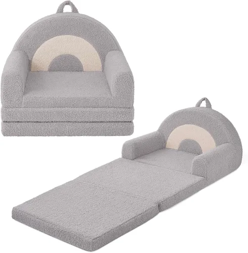 Miniatura 10 de Blissful Diary Sofá plegable para niños pequeños, silla y tumbona cómoda 2 en 1 para leer, sala de juegos, sofá para niños y niñas, regalo de Rubor