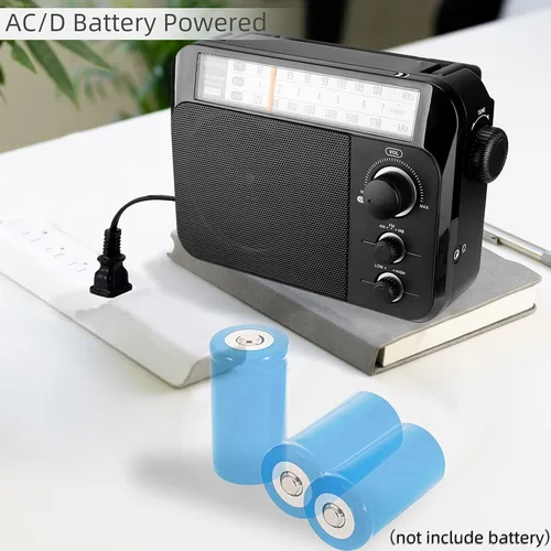 Miniatura 3 de Retekess TR604W AM FM NOAA Radio, Radios meteorológicas de emergencia portátiles con la mejor recepción, alimentadas por AC o batería D, con esfera