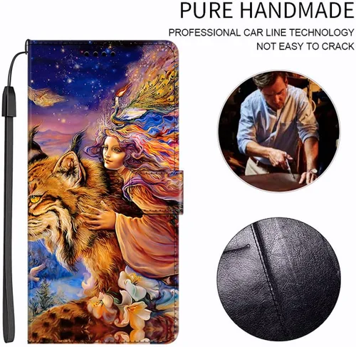 Miniatura 5 de Funda de piel sintética con función atril y tapa abatible para Apple iPhone 7 8 Plus SE XR XS 11 12 13 14 15 16 Pro Max, personaliza la imagen