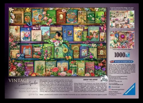 Miniatura 3 de Ravensburger Aimee Stewart - Rompecabezas vintage de jardín de verano de 1000 piezas para adultos y niños a partir de 12 años - Nostalgia