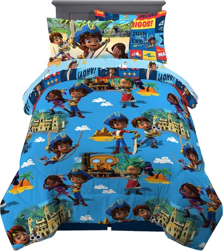 Miniatura 10 de Disney Frozen 2 - Juego de ropa de cama supersuave para niños, edredón y sábanas con funda de almohada, 5 piezas, tamaño individual, "Oficial