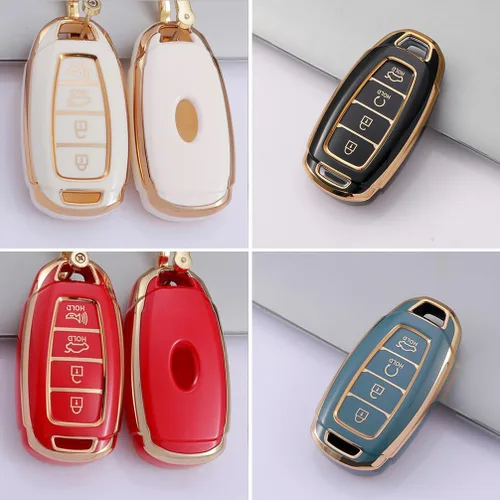 Miniatura 3 de ontto Funda protectora inteligente para llave de coche de 4 botones para Hyundai