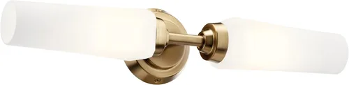Miniatura 12 de Kichler Truby™ - Aplique de pared de 11.5 pulgadas con cristal de ópalo grabado satinado en níquel pulido