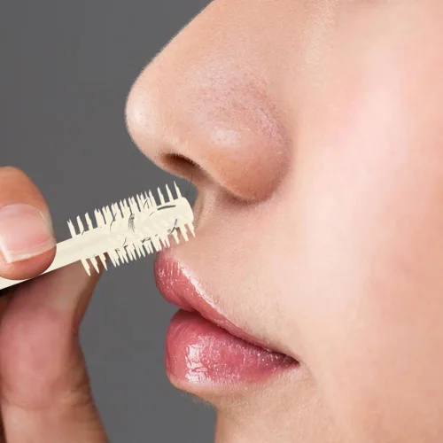 Miniatura 2 de Teamoda Cortador de pelo nasal para mujeres y hombres, removedor de vello de nariz manual giratorio 360º 2026, cuchillo de doble cara, artículos