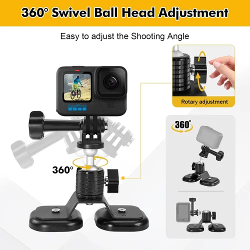 Miniatura 5 de Soporte magnético para cámara para GoPro Hero 13/12/11/10/9/8/7/6, Insta360 X4/X3/Ace/Ace Pro, DJI Action5/4/3/2, Akaso, fuerte soporte magnético