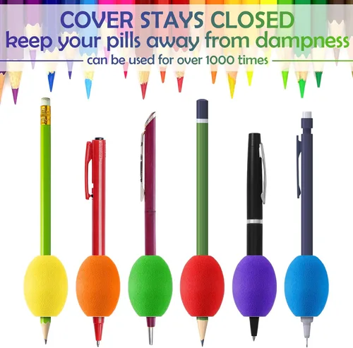 Miniatura 5 de Outus 12 empuñaduras para lápiz de huevo para adultos, agarre de escritura a mano para huevo, lápiz capacitivo, espuma acolchada suave