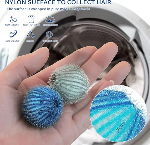 Miniatura 7 de Bolas de secadora reutilizables para lavandería, suavizan la ropa de cama de forma natural, reducen el tiempo de secado y estáticas, no tóxicas