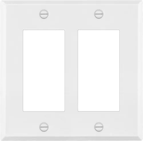 Miniatura 23 de ENERLITES Placa de pared metálica decorativa para receptáculo o interruptor, acero inoxidable 201, resistente a la corrosión, tamaño 2-Gang 4.50" x