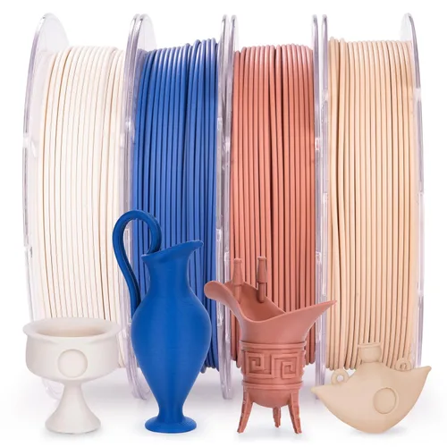 Miniatura 37 de AMOLEN Paquete de filamento PLA de seda para impresora 3D de 4.4 lbs, paquete de ácido poliláctico de doble color de 0.069 in, filamento PLA