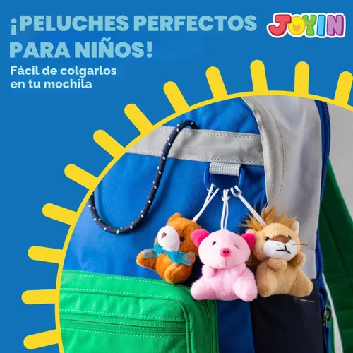Miniatura 6 de JOYIN Paquete de 12 mini juguetes de peluche de animales al azar (12 unidades de 3 pulgadas cada uno), animales de peluche a granel para niños