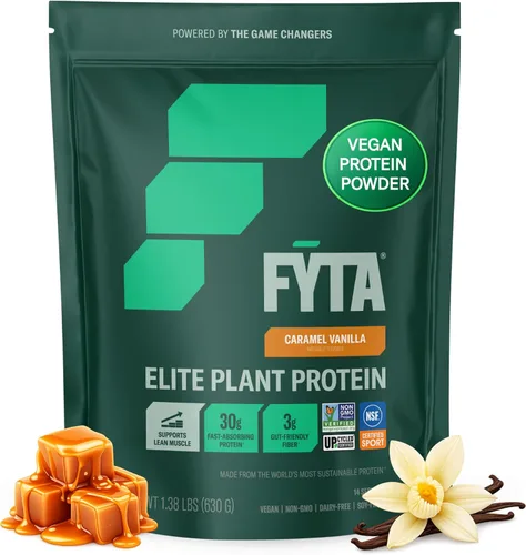FYTA - Proteína de vainilla en polvo a base de plantas con mejor sabor y textura que la proteína de suero - Proteína en polvo sin OMG y sin lácteos