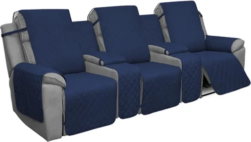 Miniatura 19 de Easy-Going - Funda reclinable con consola, funda de sofá reversible para sala de estar, funda de sofá dividida para cada asiento con correas