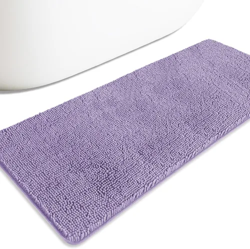 Miniatura 517 de Alfombra de baño pequeña de 12 x 18 pulgadas, lavable y absorbente, antideslizante, alfombra de baño de felpilla gruesa y suave para baño, ducha