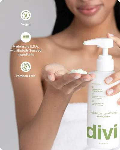 Miniatura 8 de divi Acondicionador voluminizador para mujeres y hombres - Acondicionador de volumen ligero para cabello fino - Diseñado para fortalecer y proteger