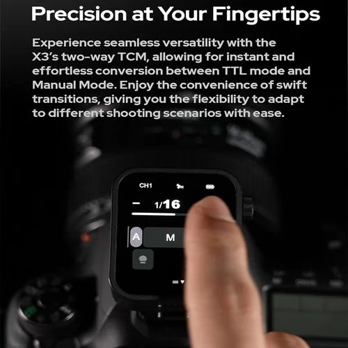 Miniatura 4 de Godox X3N TTL Disparador de flash inalámbrico, transmisor de flash de pantalla táctil para cámaras Nikon, batería incorporada