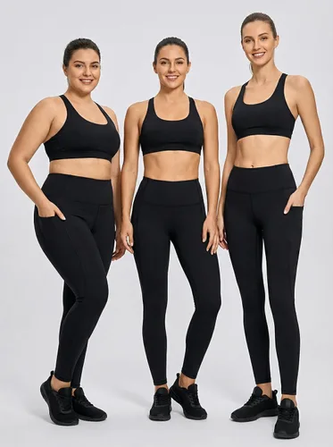 Miniatura 5 de PHISOCKAT Pantalones de yoga de cintura alta para mujer con bolsillos, leggings para mujer con control de abdomen, leggings de entrenamiento