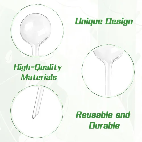 Miniatura 3 de Gddochn 12 piezas, globos de riego transparentes para plantas, bombillas de riego automático de plástico para jardín, globos de riego automático