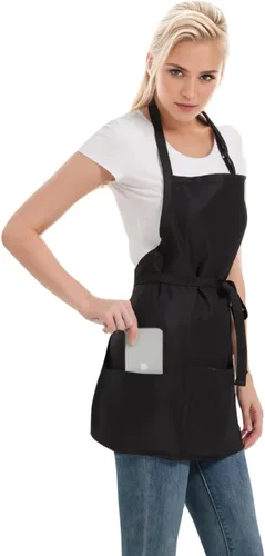 Miniatura 3 de Delantales ajustables impermeables con 3 bolsillos para hombres y mujeres, delantal de servidor para cocina, cocina al aire libre, jardinería