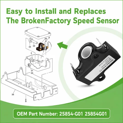 Miniatura 6 de 10L0L Sensor de acelerador inductivo para carrito de golf para modelos eléctricos EZGO TXT/Medalist 1994-Up - Reemplazo para OEM 25854G01 25854-G01