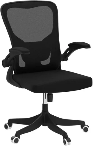 Miniatura 5 de Monhey Silla de oficina ergonómica con soporte lumbar, altura ajustable, brazos abatibles 2D, malla negra transpirable, cómoda silla de escritorio