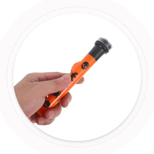 Miniatura 2 de STOBOK Proyector de linterna de Halloween con patrón de fantasma de calabaza, linterna de mano para decoración de fiestas, luz aterradora segura