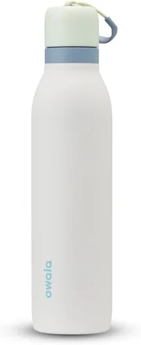 Miniatura 12 de Botella de agua aislada con tapa Twist de acero inoxidable Owala FreeSip con pajita para deportes y viajes, sin BPA, 24 onzas, Angel Food Cake