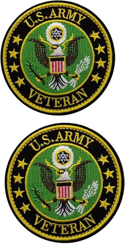 Parches de moral militar, insignias de veteranos del ejército de EE. UU., emblema táctico con apliques de gancho y bucle para chaqueta, ropa, bolso,
