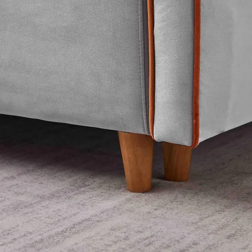 Miniatura 6 de Sofá cama extraíble de 55.2 pulgadas, cama biplaza de terciopelo moderna 3 en 1 con almacenamiento, respaldo ajustable, sofá cama convertible