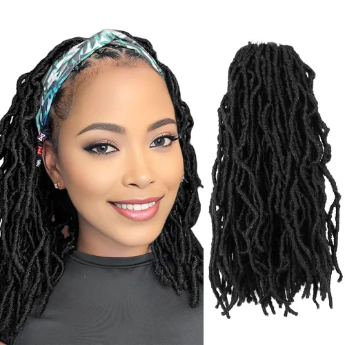 Miniatura 33 de Niseyo Rastas de pelo sintético de ganchillo de 24 pulgadas, 6 paquetes de extensiones de cabello sintético lacio de ganchillo largo