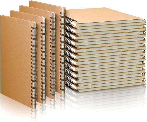 Miniatura 8 de Epakh Paquete de 6 cuadernos en espiral a granel, cuaderno de espiral de tapa dura de regreso a clases, 5.5 x 8.3 pulgadas, cuaderno de notas