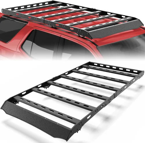 Soporte de techo para Toyota 4Runner 2010-2024 5ª generación, cesta de carga de longitud completa resistente con barras transversales, estante de