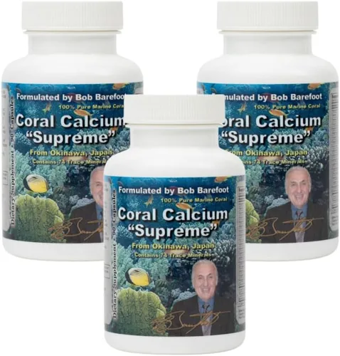 Miniatura 4 de Bobs Best Coral Calcium Supreme I 100% Coral marino puro, 74 oligominerales I 90 cápsulas, paquete de 2