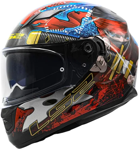LS2 Casco integral Stream Street Casco Ninja Red Blue