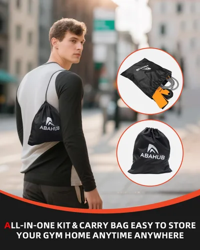 Miniatura 5 de Abahub Juego de bandas de entrenamiento de brazos, bandas de resistencia con asas y correas de tobillo para mujer y hombre, juego para entrenamiento