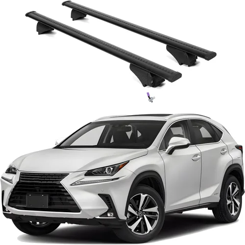 Miniatura 9 de ERKUL - Barras transversales de techo para Alfa Romeo Stelvio 2017-2026 Barras transversales de aluminio con cerradura antirrobo para techo