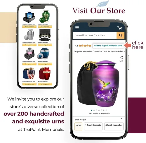 Miniatura 6 de Trupoint Memorials Urnas para cenizas humanas adultas para mujeres y hombres, urna decorativa de entierro, urnas de cremación fúnebre para mujeres