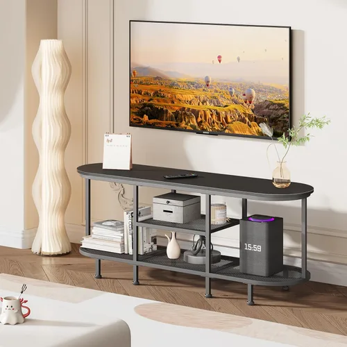 Miniatura 6 de Soporte de TV para centro de entretenimiento - Mesa de TV para sala de estar - Mesa consola de TV pequeña para dormitorio - Soporte de televisión